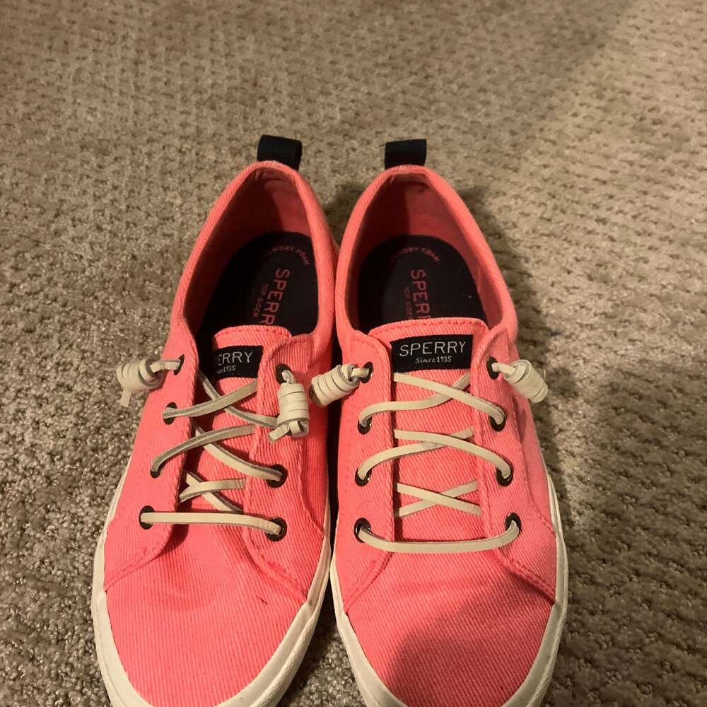 Sperry Top-Sider Pier Wave Pink Twill Canvas Slip-On Sneakers